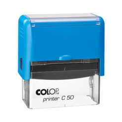 COLOP Printer C 50 blau – großer Kompaktstempel mit breiter Textfläche