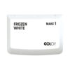 COLOP MAKE 1 Stempelkissen Frozen White – geschlossener Deckel mit Farbkennzeichnung