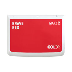 COLOP MAKE 2 Stempelkissen Brave Red – geschlossener Deckel mit Farbkennzeichnung