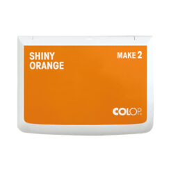 COLOP MAKE 2 Stempelkissen Shiny Orange – geschlossener Deckel mit Farbkennzeichnung