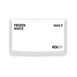 COLOP MAKE 3 Stempelkissen Frozen White – geschlossener Deckel mit Farbkennzeichnung