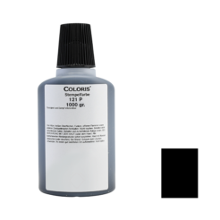 Coloris Stempelfarbe 121 P – Schwarz, 1000 ml Flasche