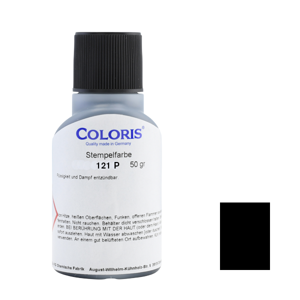 COLORIS Stempelfarbe 121 P Schwarz 50 ml