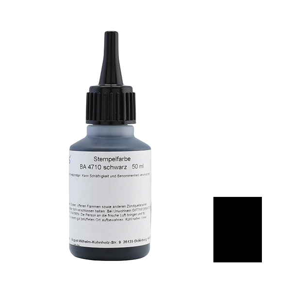 COLORIS BA 4710 Stempelfarbe Schwarz 50 ml