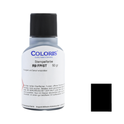 Coloris Stempelfarbe R9-FP/ST – Schwarz, 50 ml Flasche