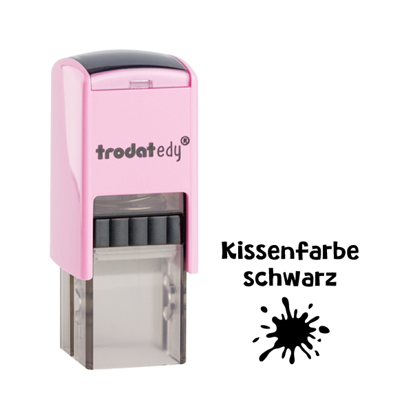 9010869007486 - edy Flex - Motivationsstempel - Lehrerstempel zum selbst gestalten Pastell-Rosa Schwarz