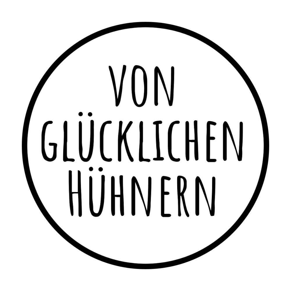 Eierstempel mit fertigem Motiv Von glücklichen Hühnern Schwarz