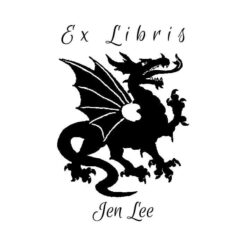 ex libris holzstempel feuer drache