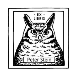 ex libris holzstempel leseeule