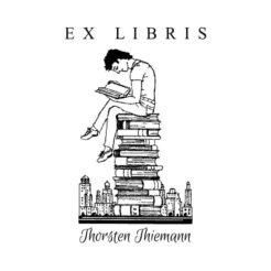 ex libris holzstempel lesender herr 1