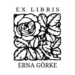 ex libris holzstempel rose mit blaettern 1