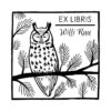 ex libris holzstempel schlafende leseeule
