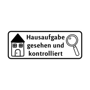 Hausaufgabe gesehen und kontrolliert