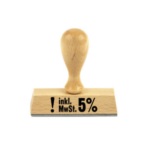 Holzstempel Lagertext: inkl. Mwst. 5%