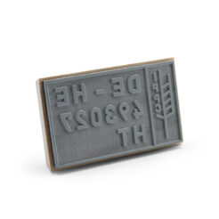IPPC-Stempel mit HT-Kennzeichnung auf Holzgriff 100x60 liegend