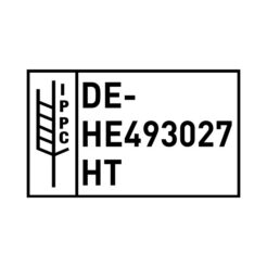 Abdruckmuster eines IPPC Holzstempels 100 × 60 mm mit HT-Kennzeichnung