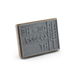 IPPC-Stempel mit HT-Kennzeichnung auf Holzgriff 70x50 liegend