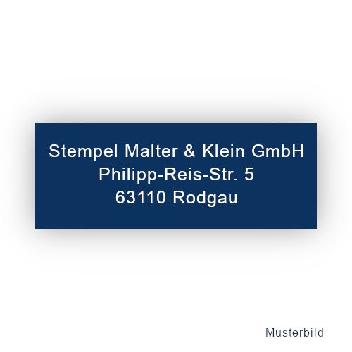 Kunststoffschild graviert, 100 x 50 mm
