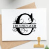 monogramm stempel c split letter