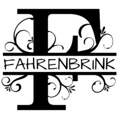 monogramm stempel f split letter imprint