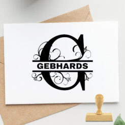 monogramm stempel g split letter