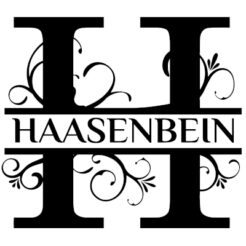 monogramm stempel h split letter imprint