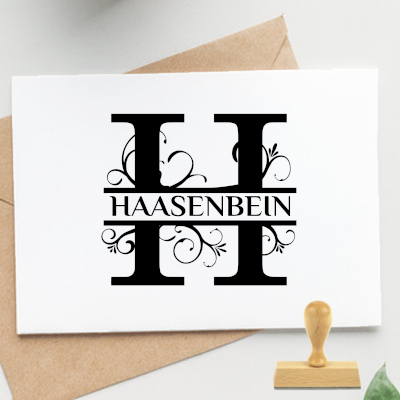 Monogrammstempel, H – Split Letter