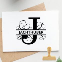 monogramm stempel j split letter