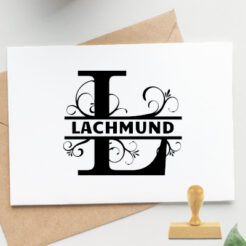 monogramm stempel l split letter