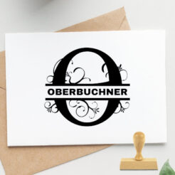 monogramm stempel o split letter