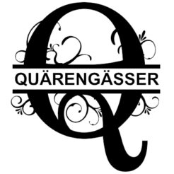monogramm stempel q split letter imprint