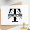 monogramm stempel t split letter