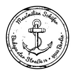 Motivstempel mit Anker und Seil – maritimes Motiv, Abdruck 40 mm