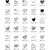 Motivstempel Herzen – Übersicht der Designs Herz 90 bis Herz 119