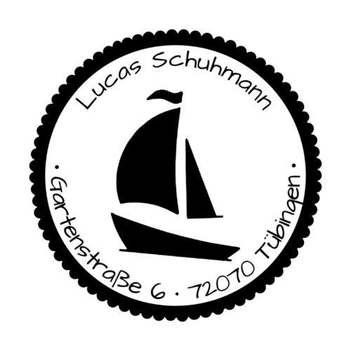 Motivstempel Segelboot