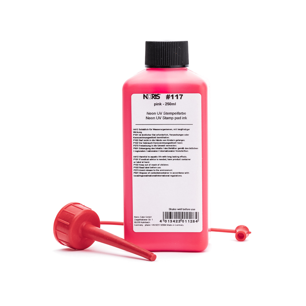 4013422011284 - Stempelfarbe NORIS 117 Neon Line Neon Pink 250 ml