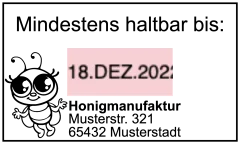 Gestaltungvorschlag für die Konfiguration des Stempelplatte für Trodat Printy Datum 4729
