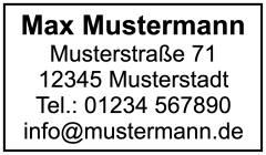 Gestaltungvorschlag für die Konfiguration des Colop Classic 2100