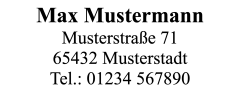 Gestaltungvorschlag für die Konfiguration des Colop Stamp Mouse 30
