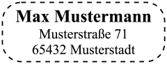 Gestaltungvorschlag für die Konfiguration des Colop Stamp Mouse 30