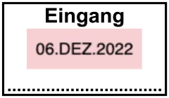 Gestaltungvorschlag für die Konfiguration des Trodat Professional 5430 Datumstempel