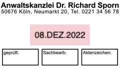Gestaltungvorschlag für die Konfiguration des Trodat Professional 5460 Datumstempel