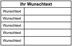 Gestaltungvorschlag für die Konfiguration des Colop Classic 2600