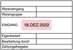 Gestaltungvorschlag für die Konfiguration des Stempelplatte für Trodat Professional 5480 Datumstempel
