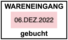 Gestaltungvorschlag für die Konfiguration des Stempelplatte für Trodat Professional 5430 Datumstempel