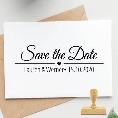 Save the Date Hochzeitsstempel Lauren