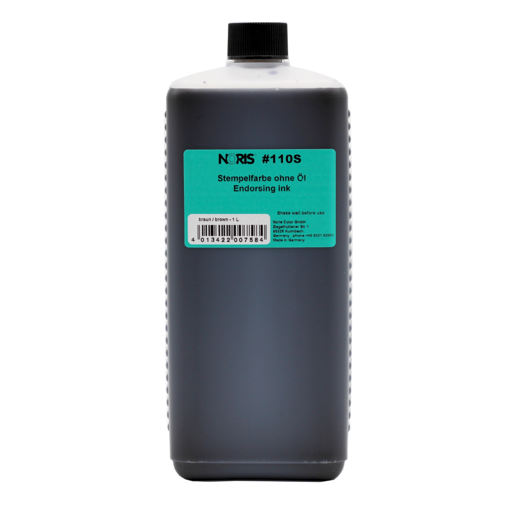 4013422007584 - Stempelfarbe 110S | Stempelkissenfarbe Braun 1000 ml