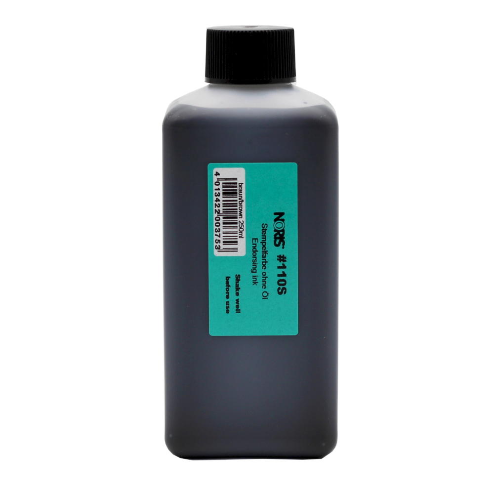 4013422003753 - Stempelfarbe 110S | Stempelkissenfarbe Braun 250 ml