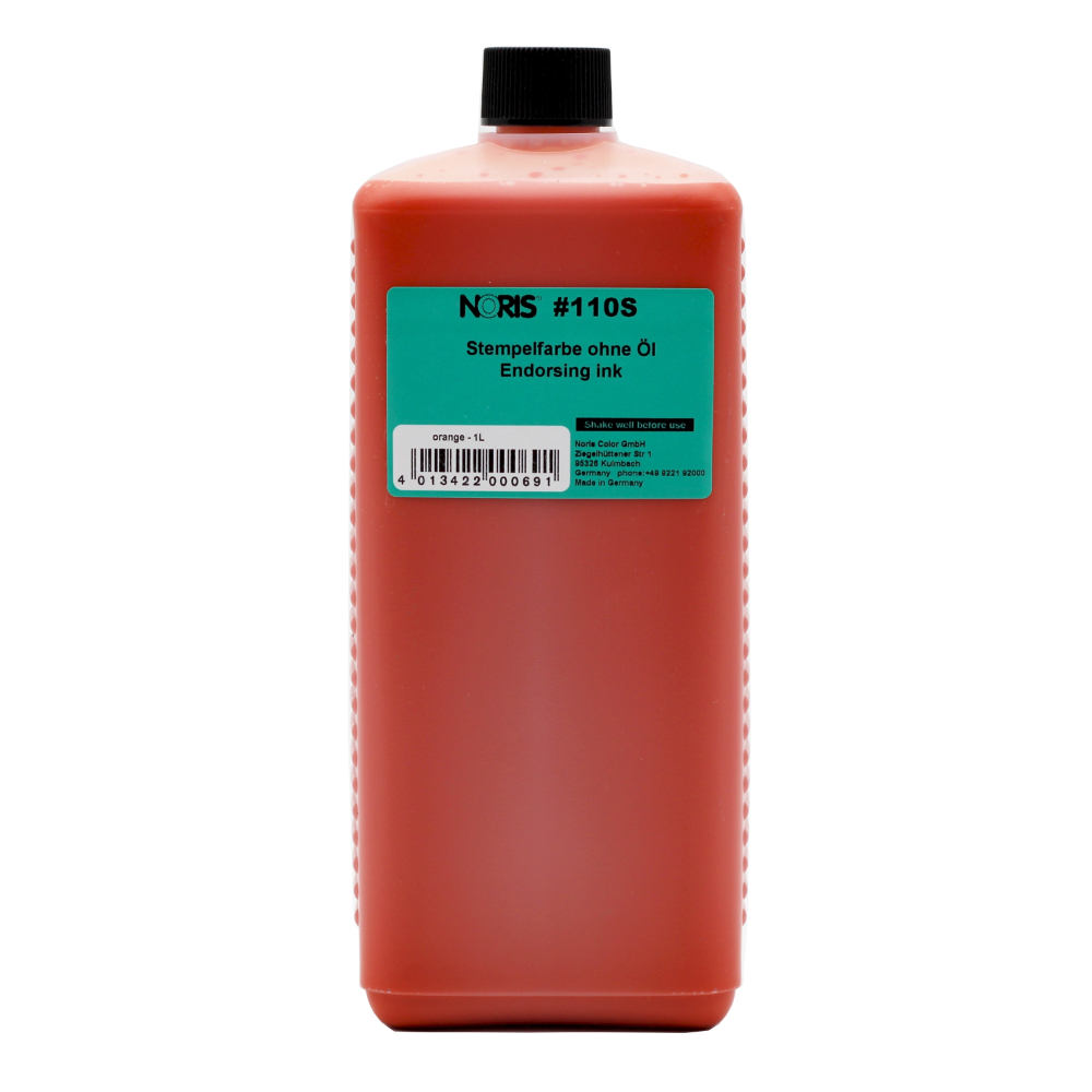 4013422000691 - Stempelfarbe 110S | Stempelkissenfarbe Orange 1000 ml