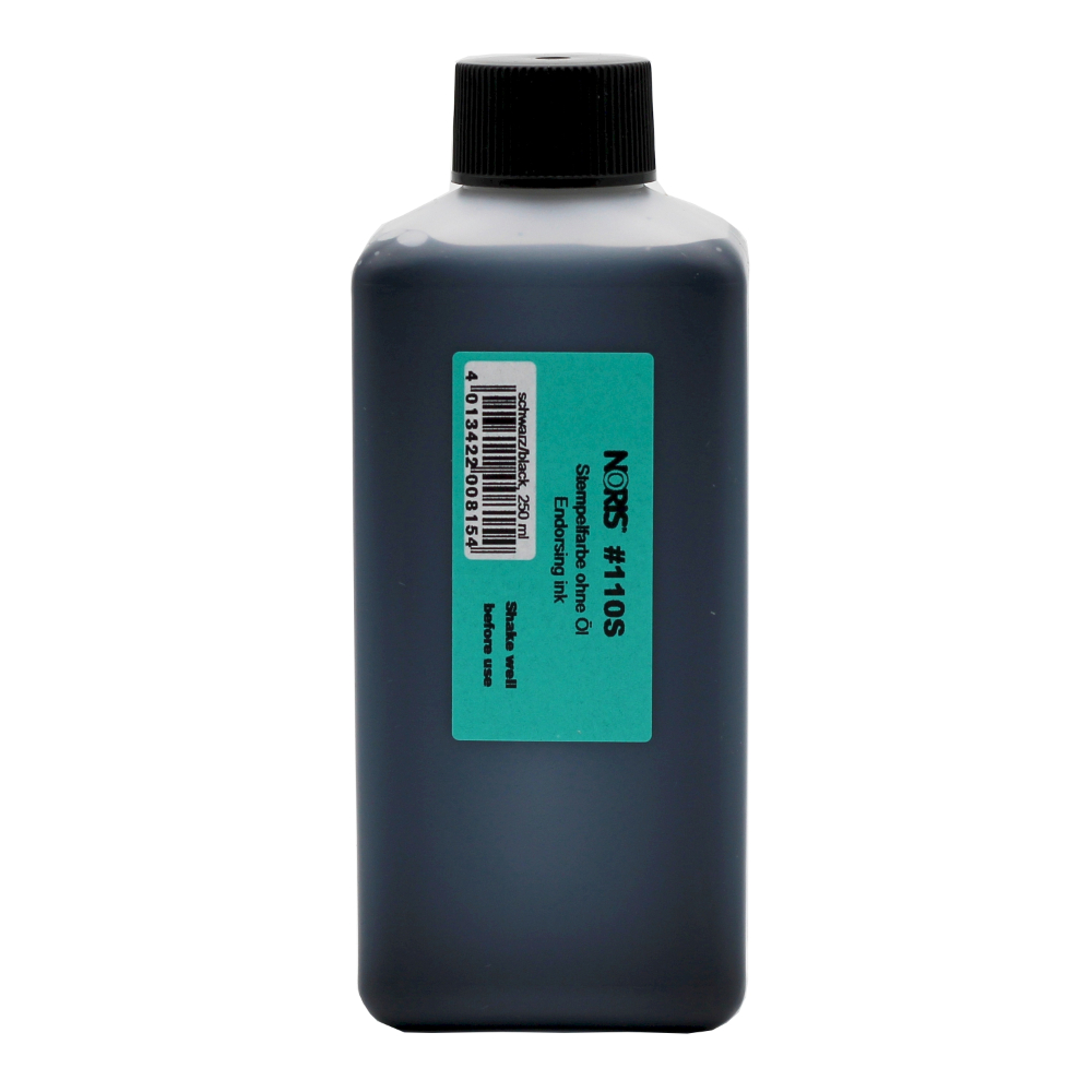 4013422008154 - Stempelfarbe 110S | Stempelkissenfarbe Schwarz 250 ml